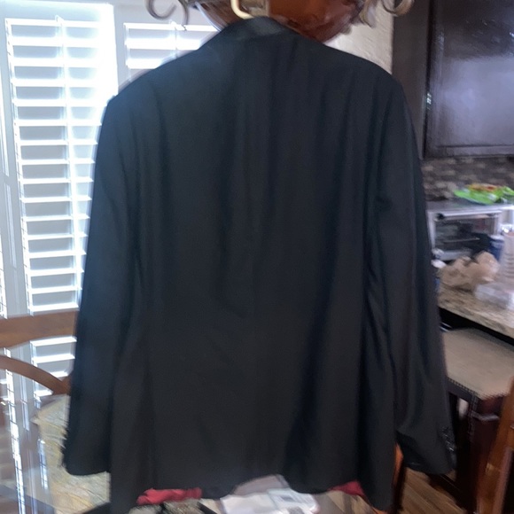 Izod Tuxedo Blazer Macy's Men's Store Black Double Button Notched Collar - Picture 2 of 5